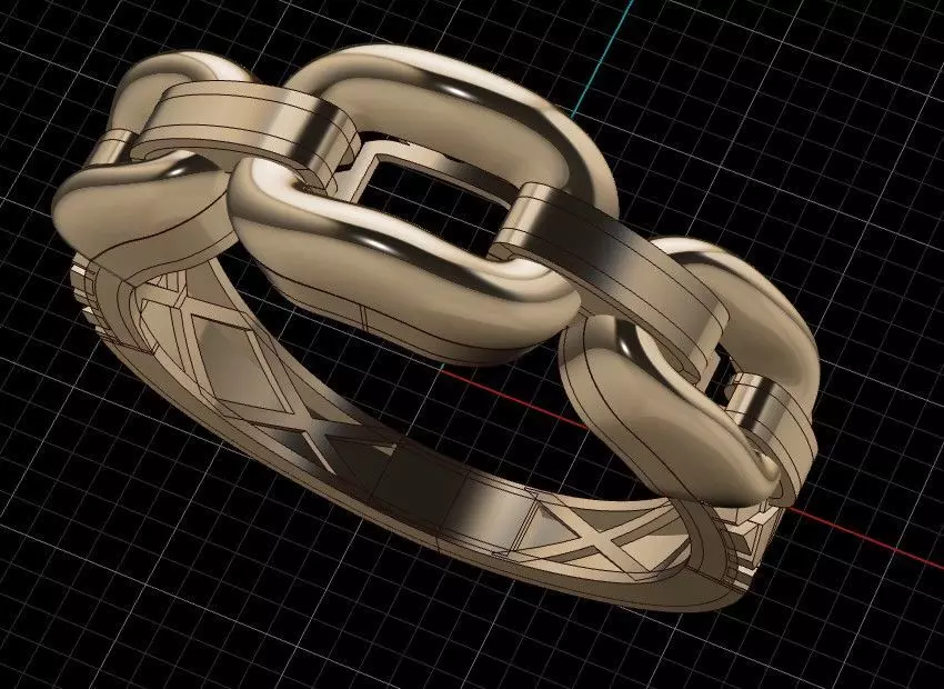 gold rings 3D print model_0