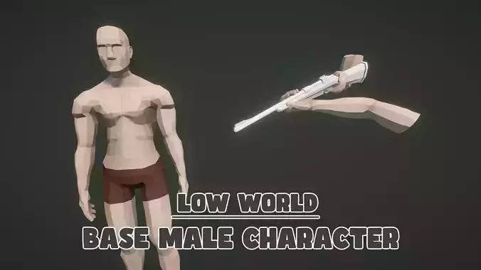 Low World - Base Male Character - Rigged and Animated