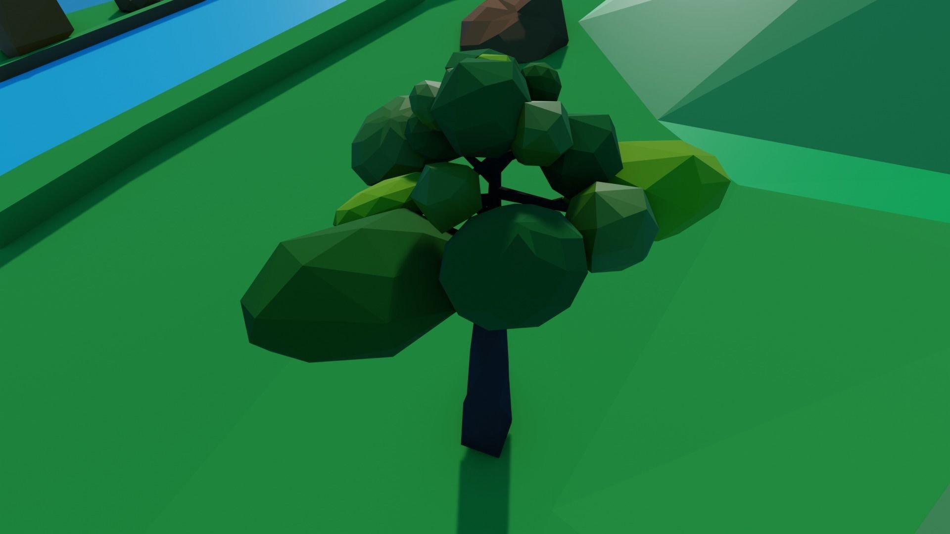 Low Poly Tall Tree Model Low-poly 3D model_3