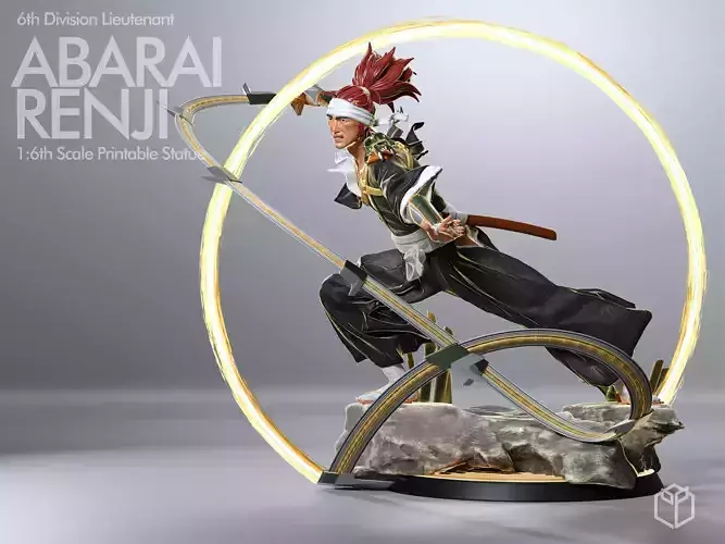 Bleach Renji Figurine Statue Hollowed Presupported 3D Printable 3D print model