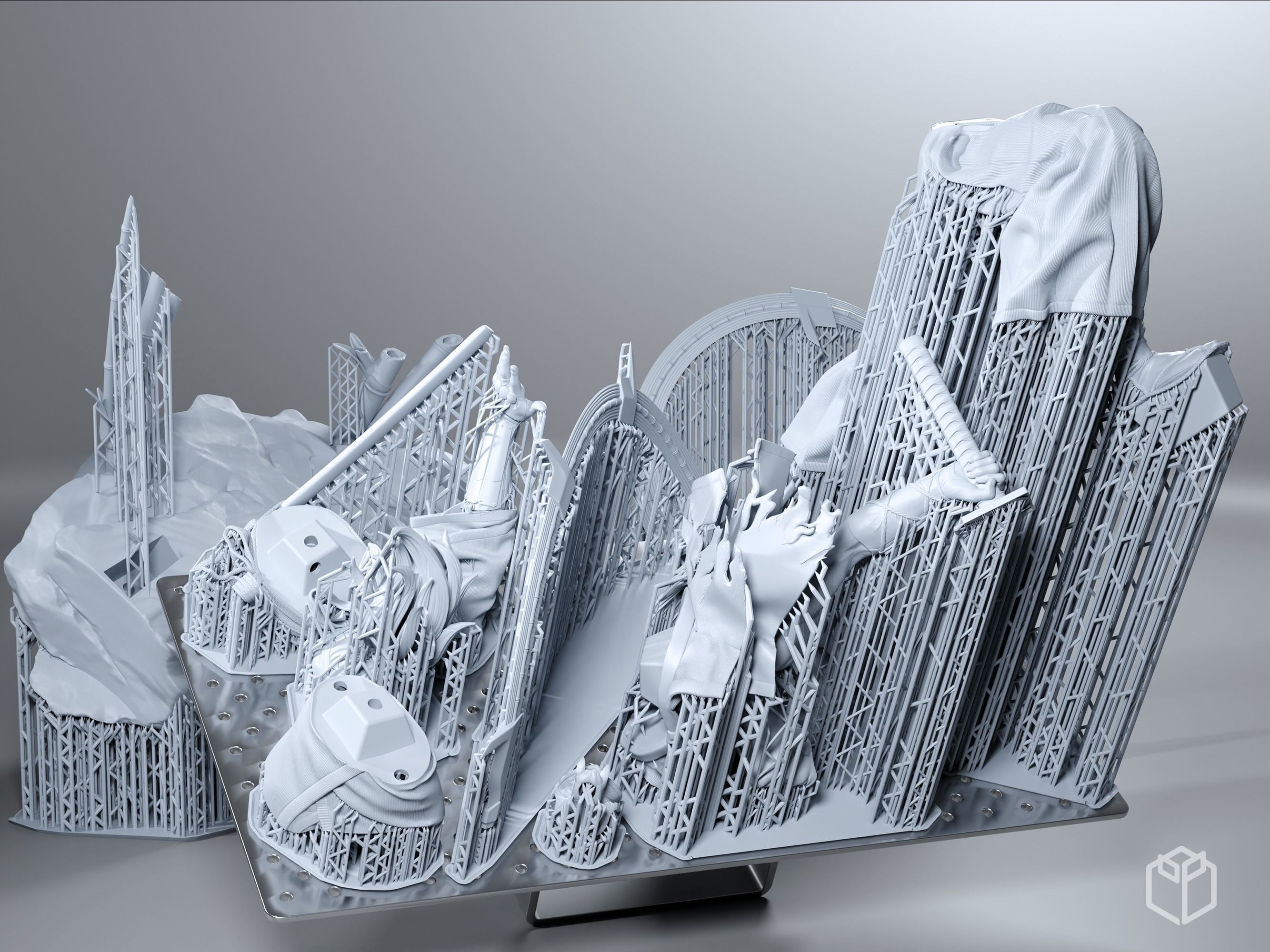 Bleach Renji Figurine Statue Hollowed Presupported 3D Printable 3D print model_2