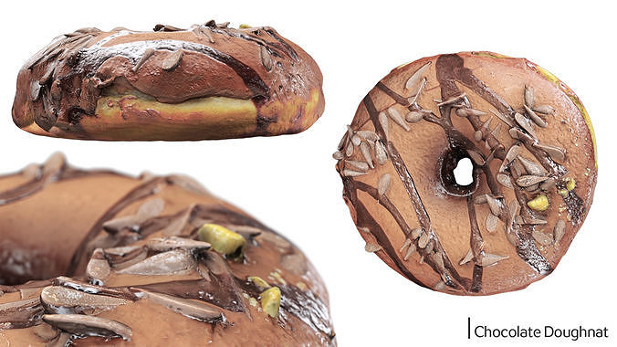 Pastry Set 01 Low-poly 3D model 5