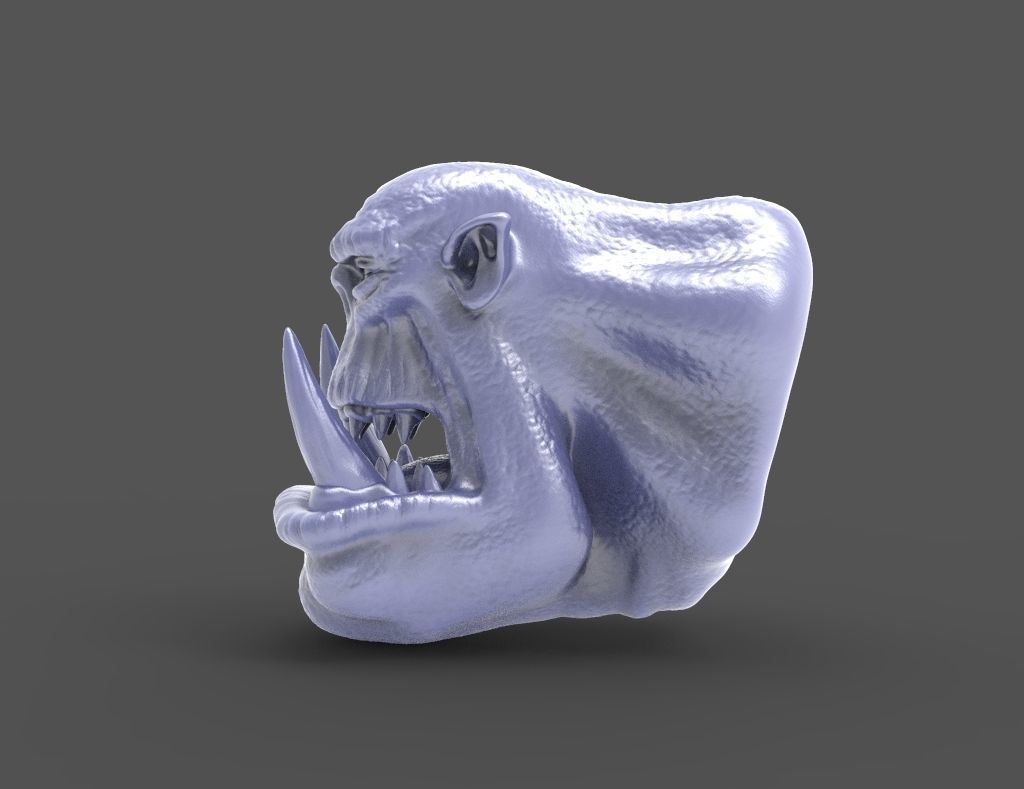 HEAD-Orc-7 high poly sculpt  3D model_2