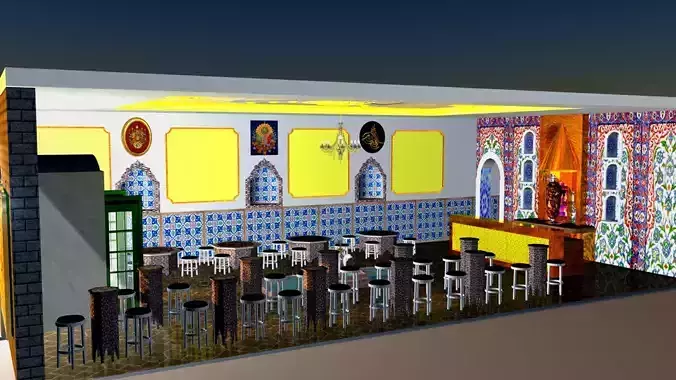 Authentic Restaurant 3D model