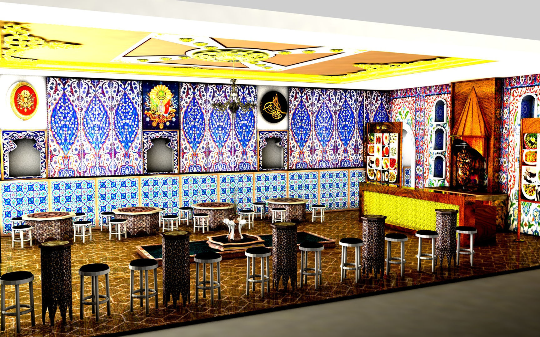 Authentic Restaurant 3D model_3
