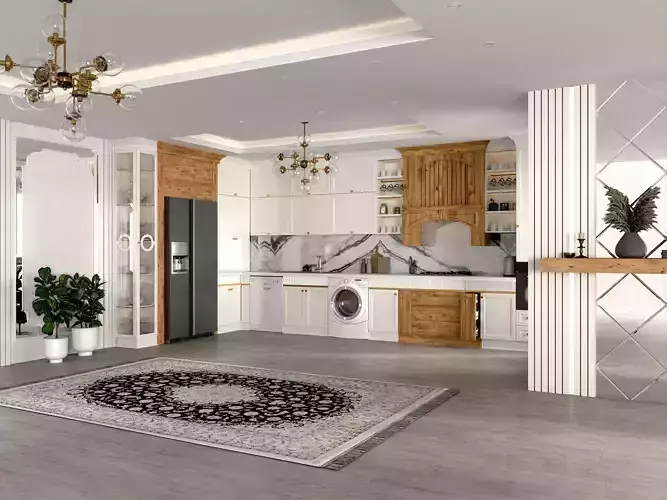 New Classic Kitchen Cabinet Set