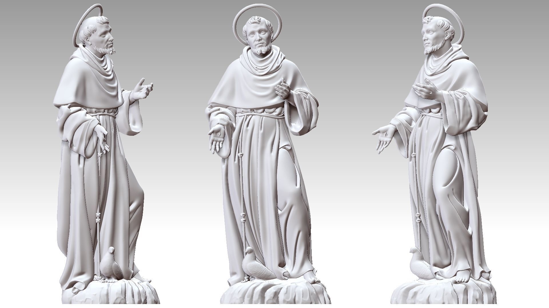 Saint Francis 3D print model_12