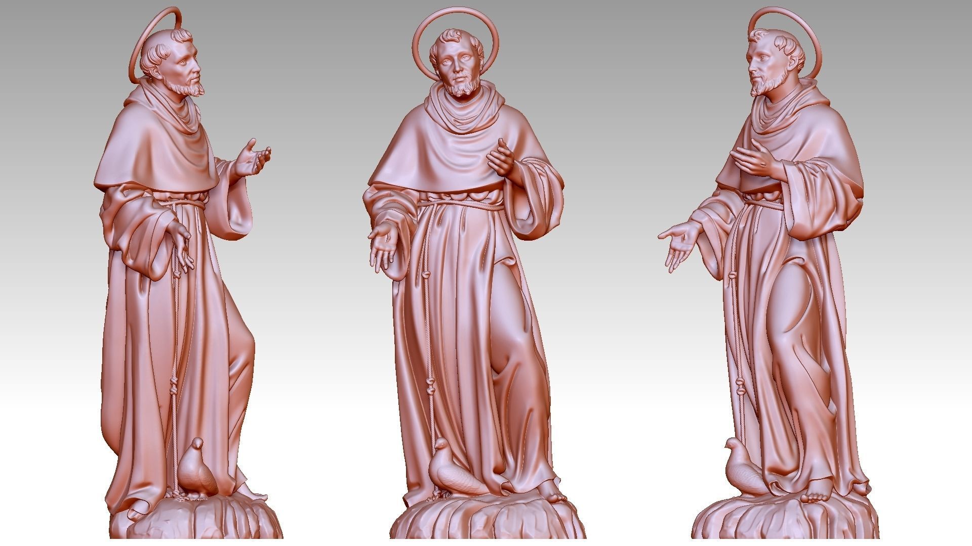 Saint Francis 3D print model_11