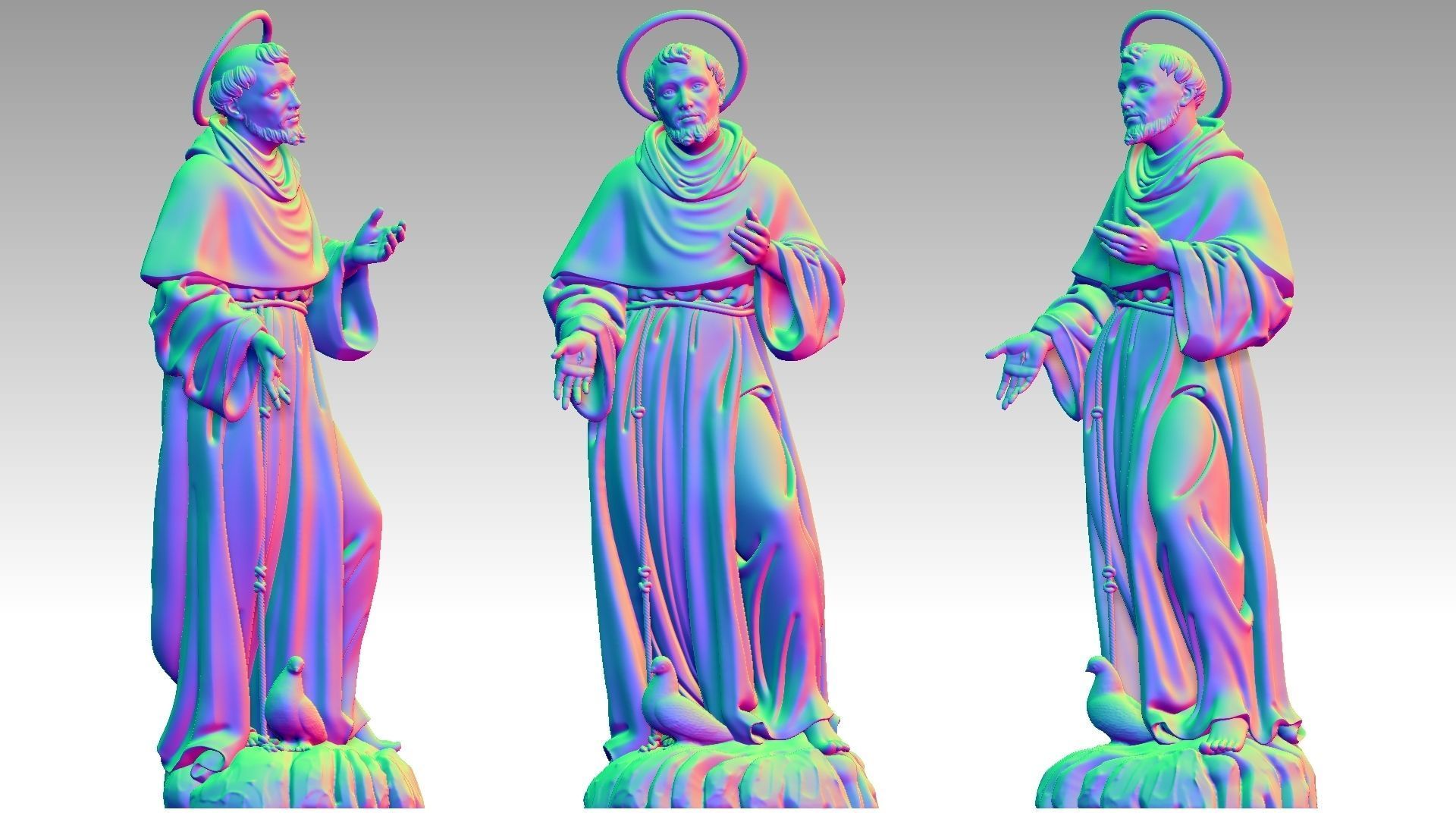 Saint Francis 3D print model_3