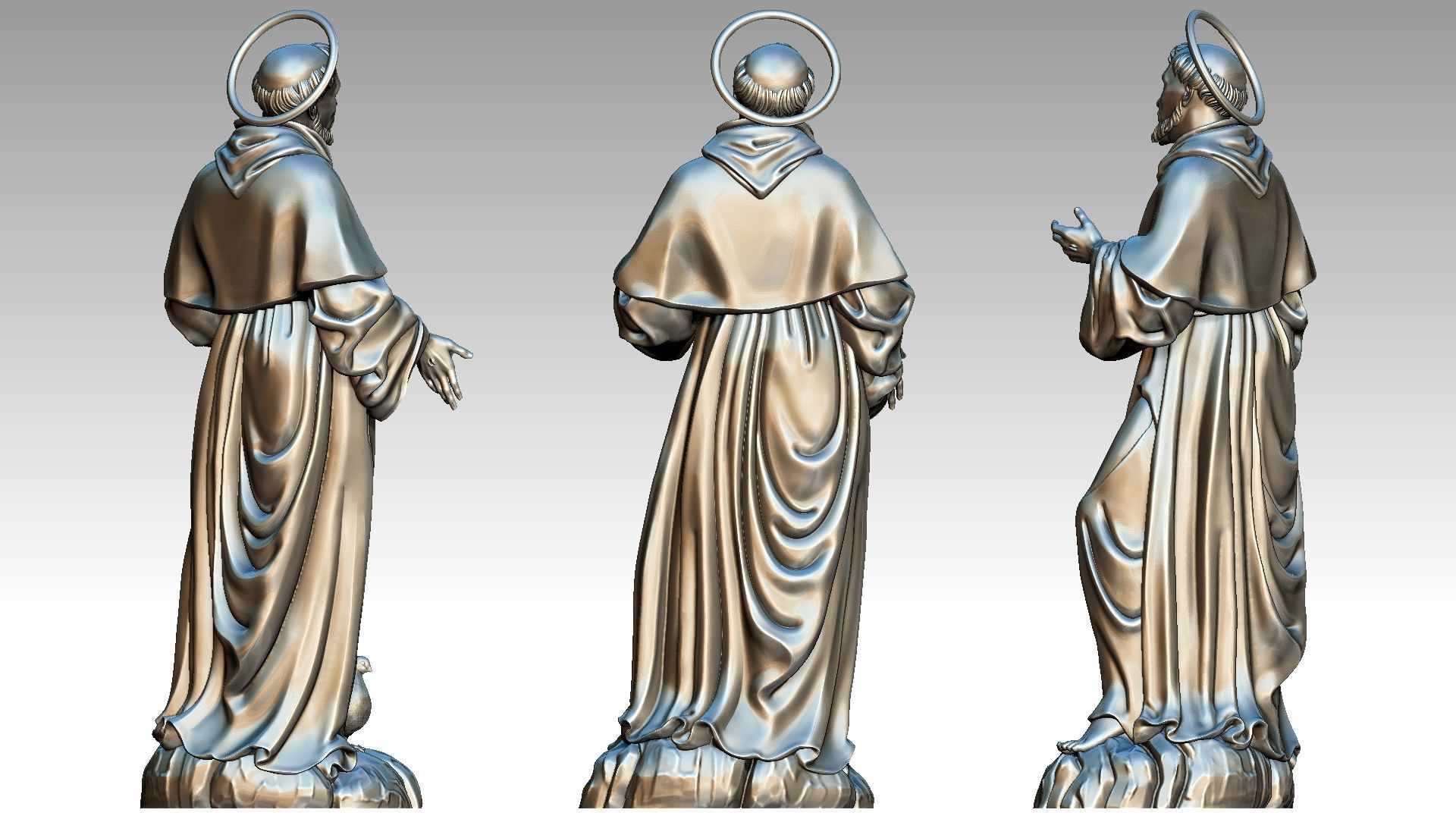 Saint Francis 3D print model_5