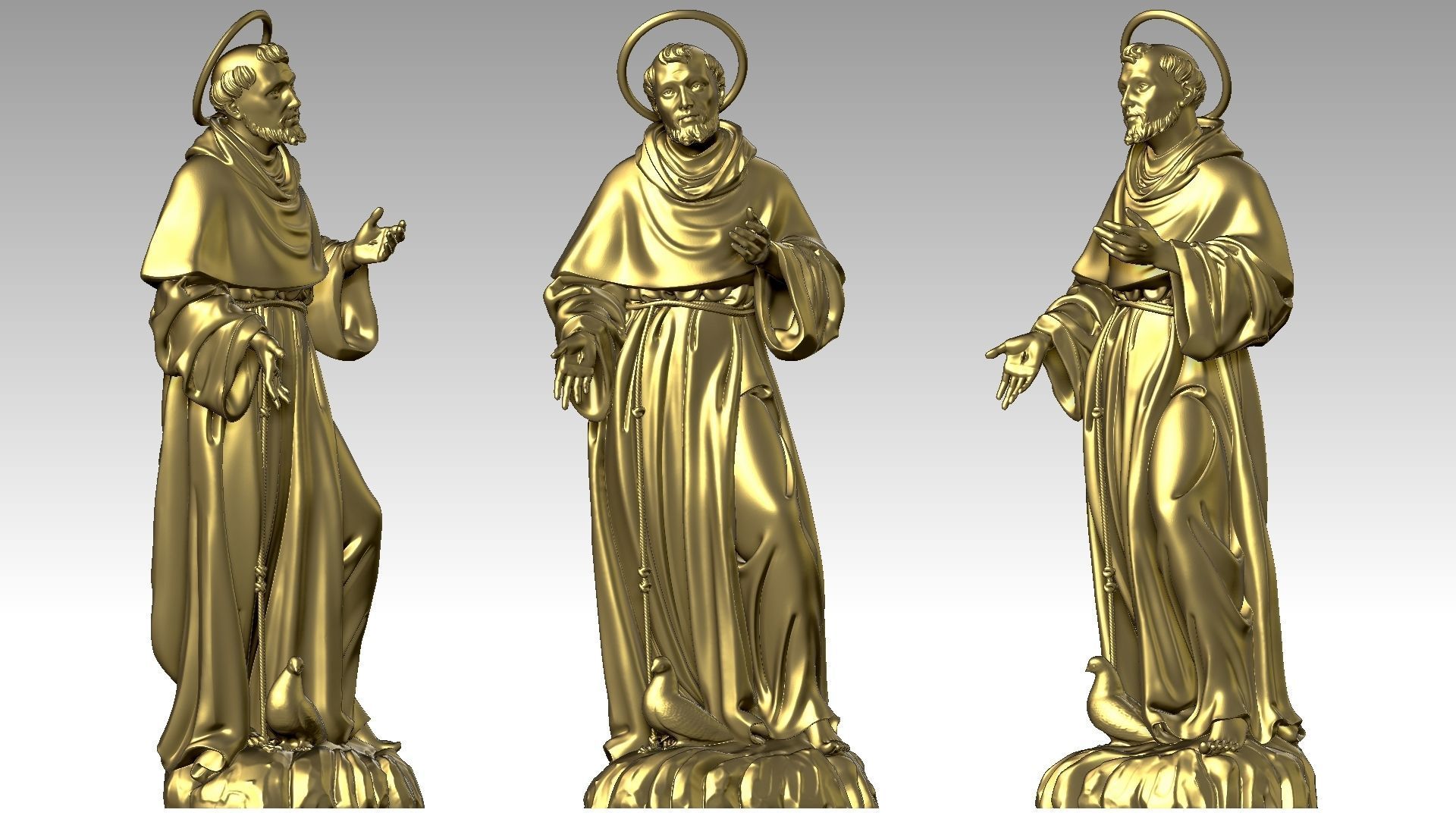Saint Francis 3D print model_10