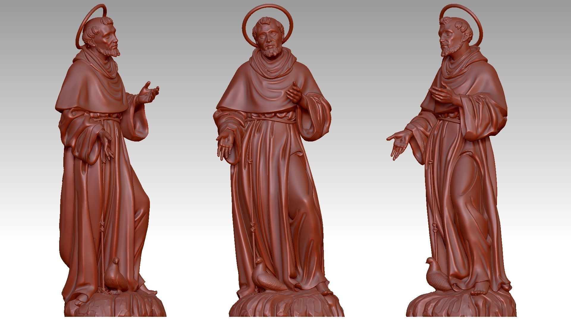 Saint Francis 3D print model_8