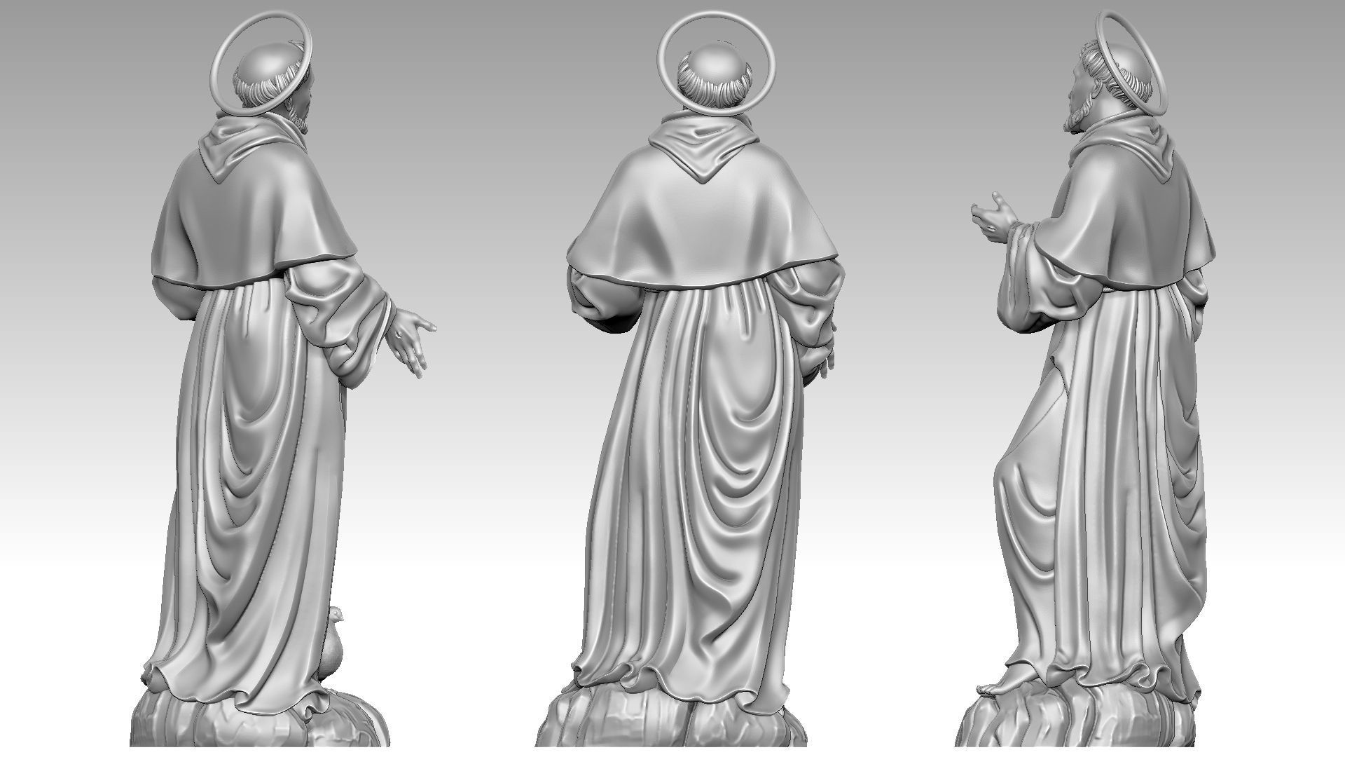 Saint Francis 3D print model_6