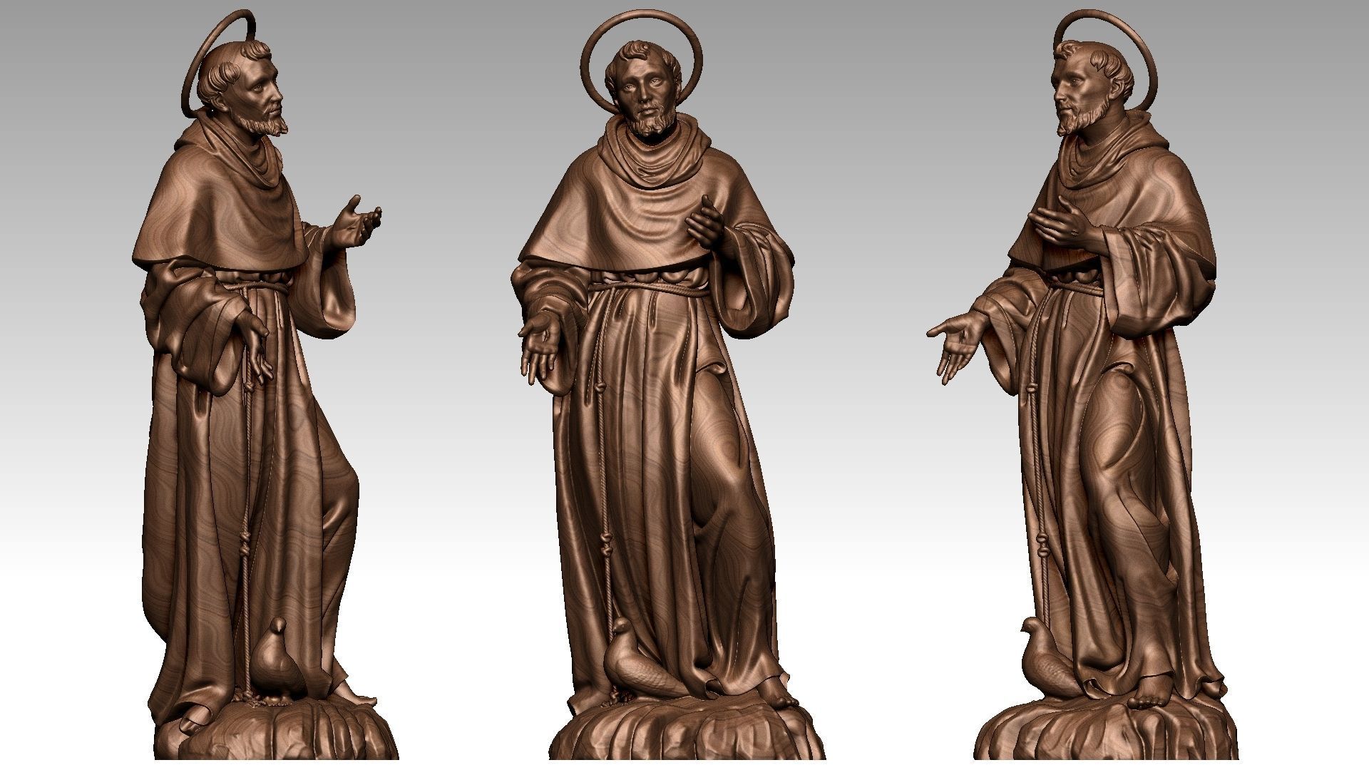 Saint Francis 3D print model_14