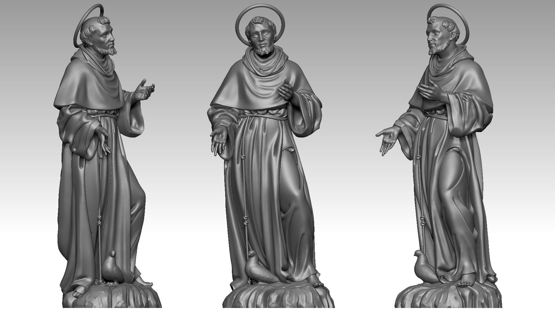 Saint Francis 3D print model_4
