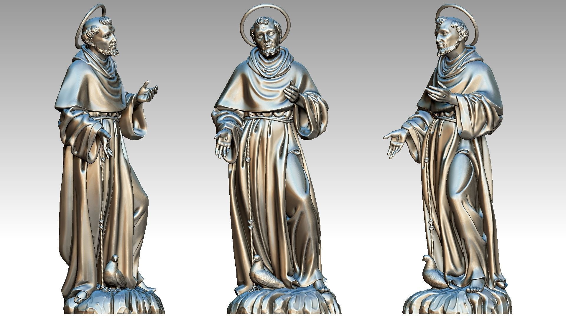 Saint Francis 3D print model_7