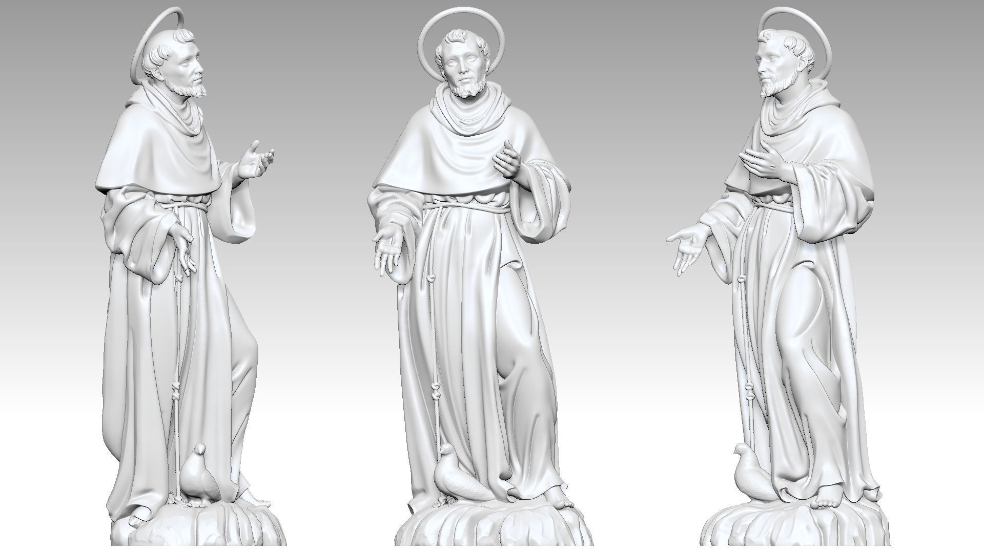 Saint Francis 3D print model_13