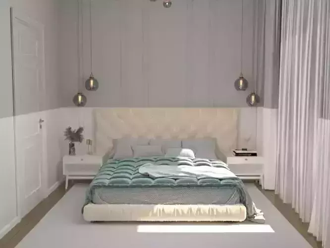 loft room in beige colors