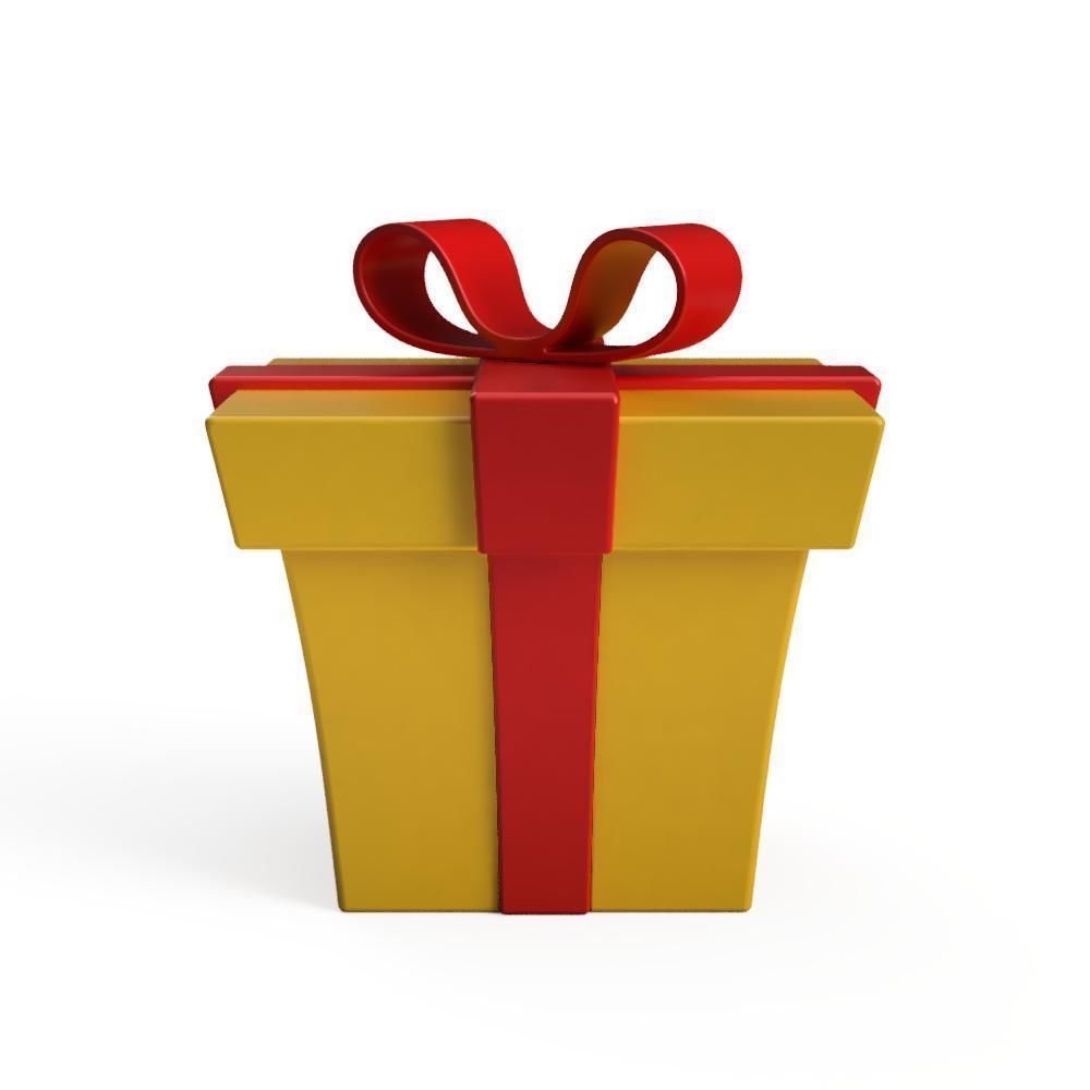 Gift-box toon 3D print model_1