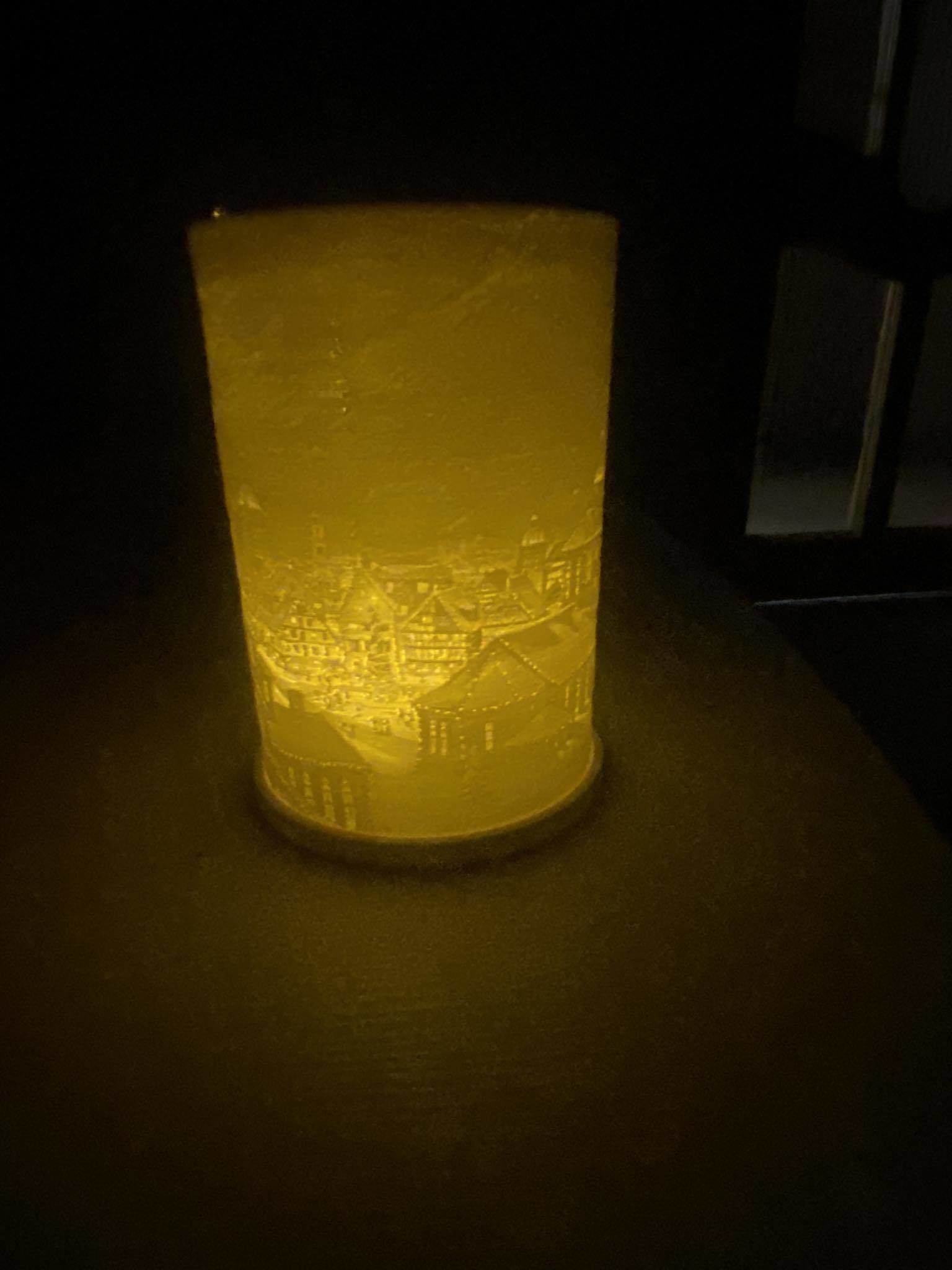 Commercial license Christmas city tea light led decoration 3D print model_1