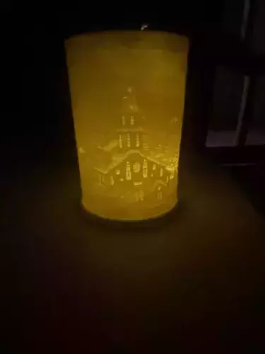 Commercial license Christmas city tea light led decoration 3D print model