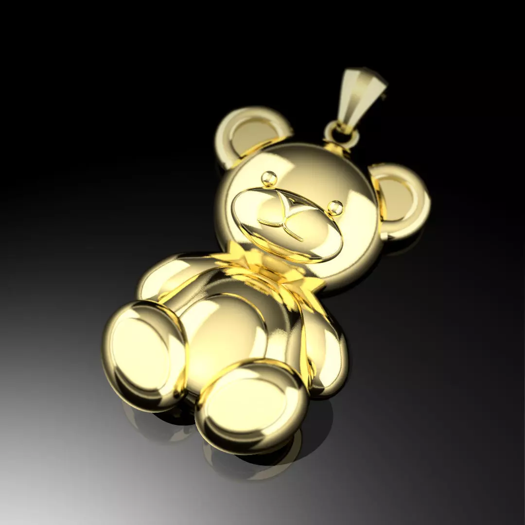 TEDDY BEAR pendant plain 3D print model