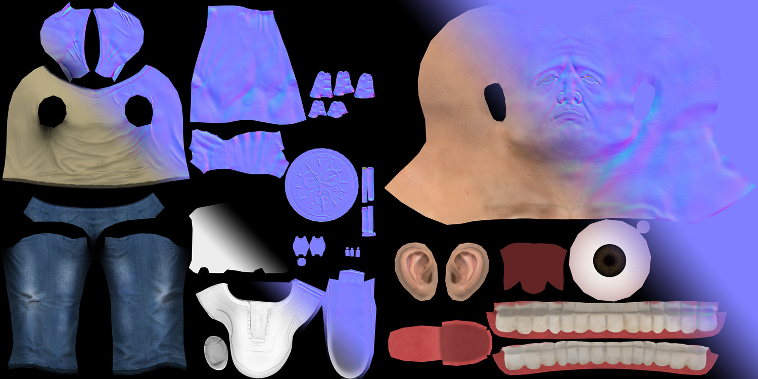 Casual Male Low-poly 3D model_11