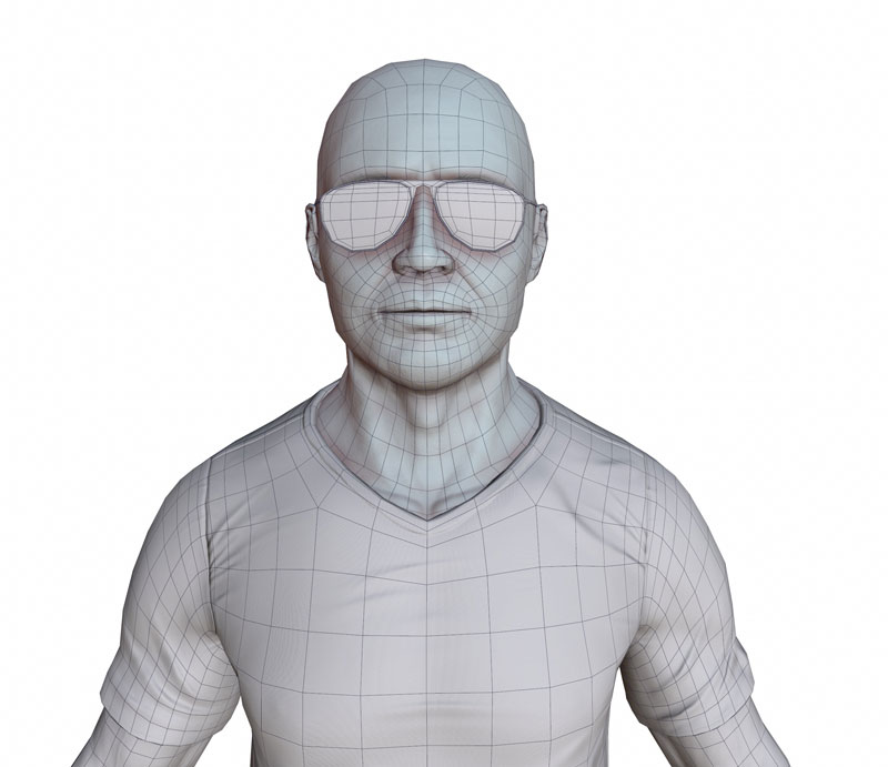 Casual Male Low-poly 3D model_13