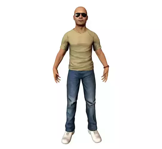 Casual Male Low-poly 3D model