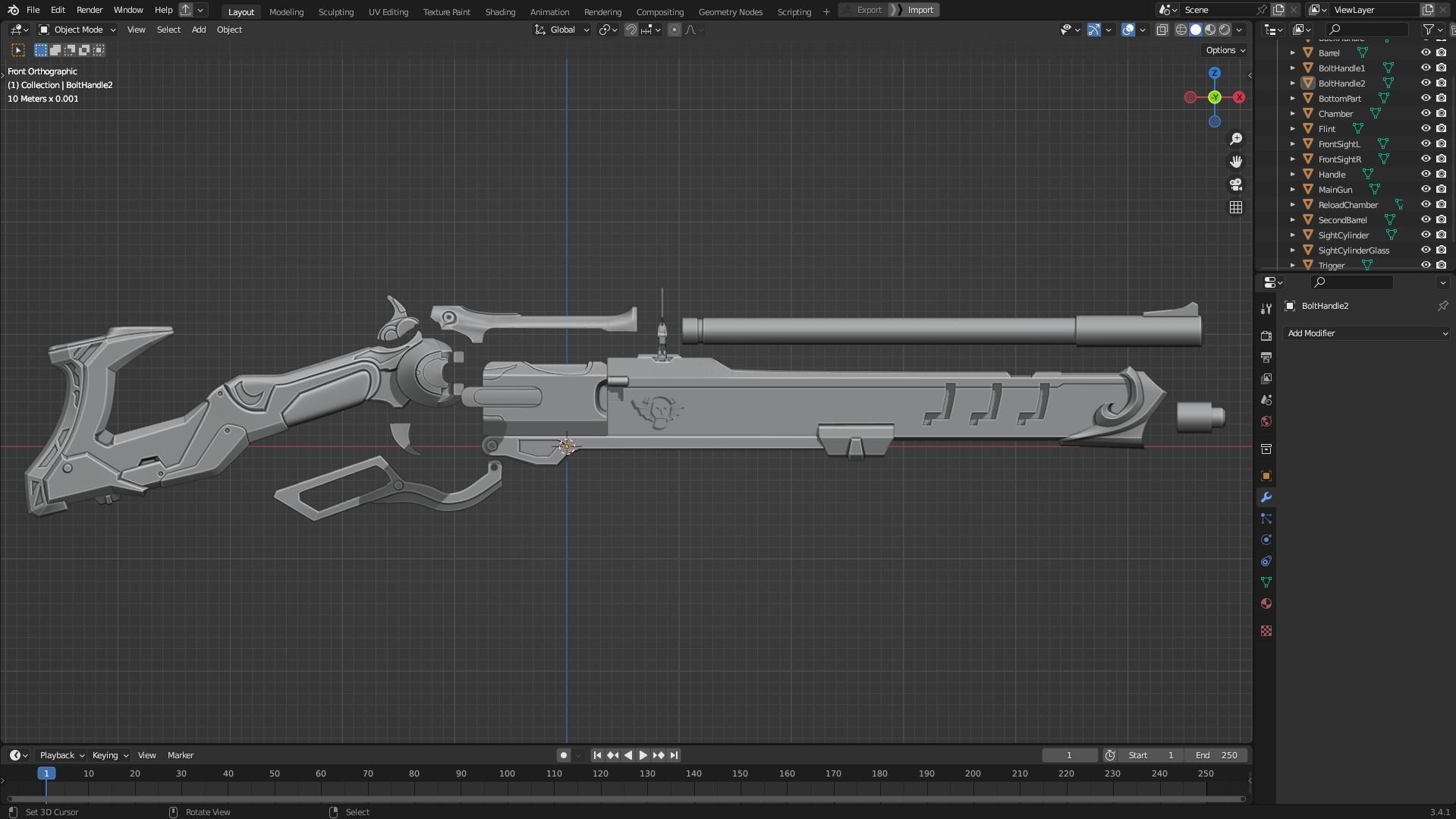 Overwatch Ashe Viper Gun for Cosplay 3D print model_10