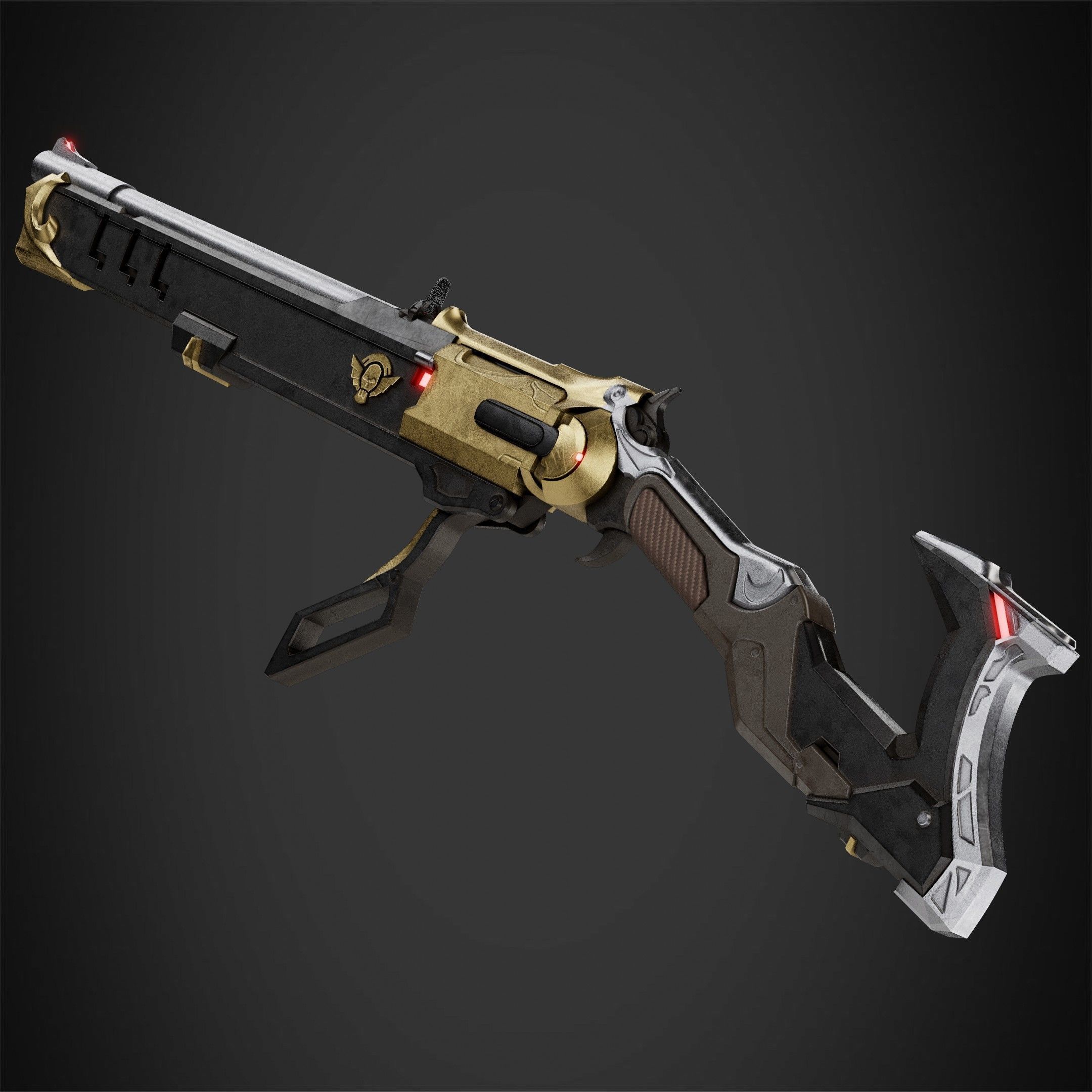 Overwatch Ashe Viper Gun for Cosplay 3D print model_7