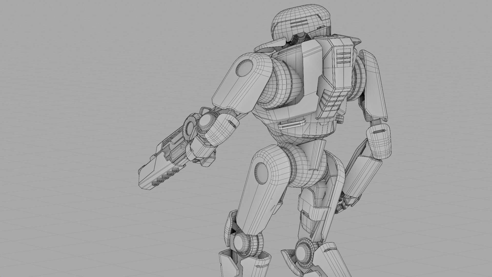 CYBORG COP V-2  Rigged for Unreal Engine - Unity - MIXAMO 3D model_41