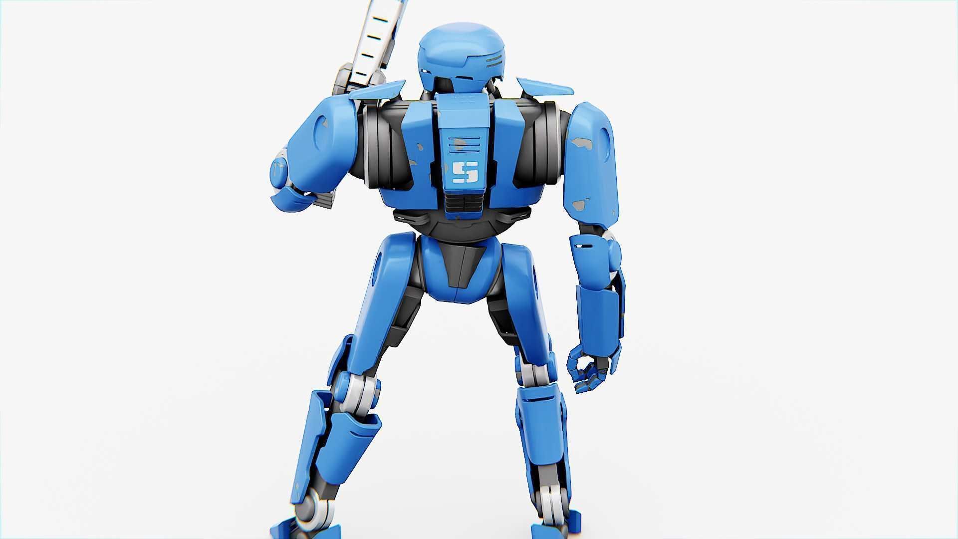 CYBORG COP V-2  Rigged for Unreal Engine - Unity - MIXAMO 3D model_19