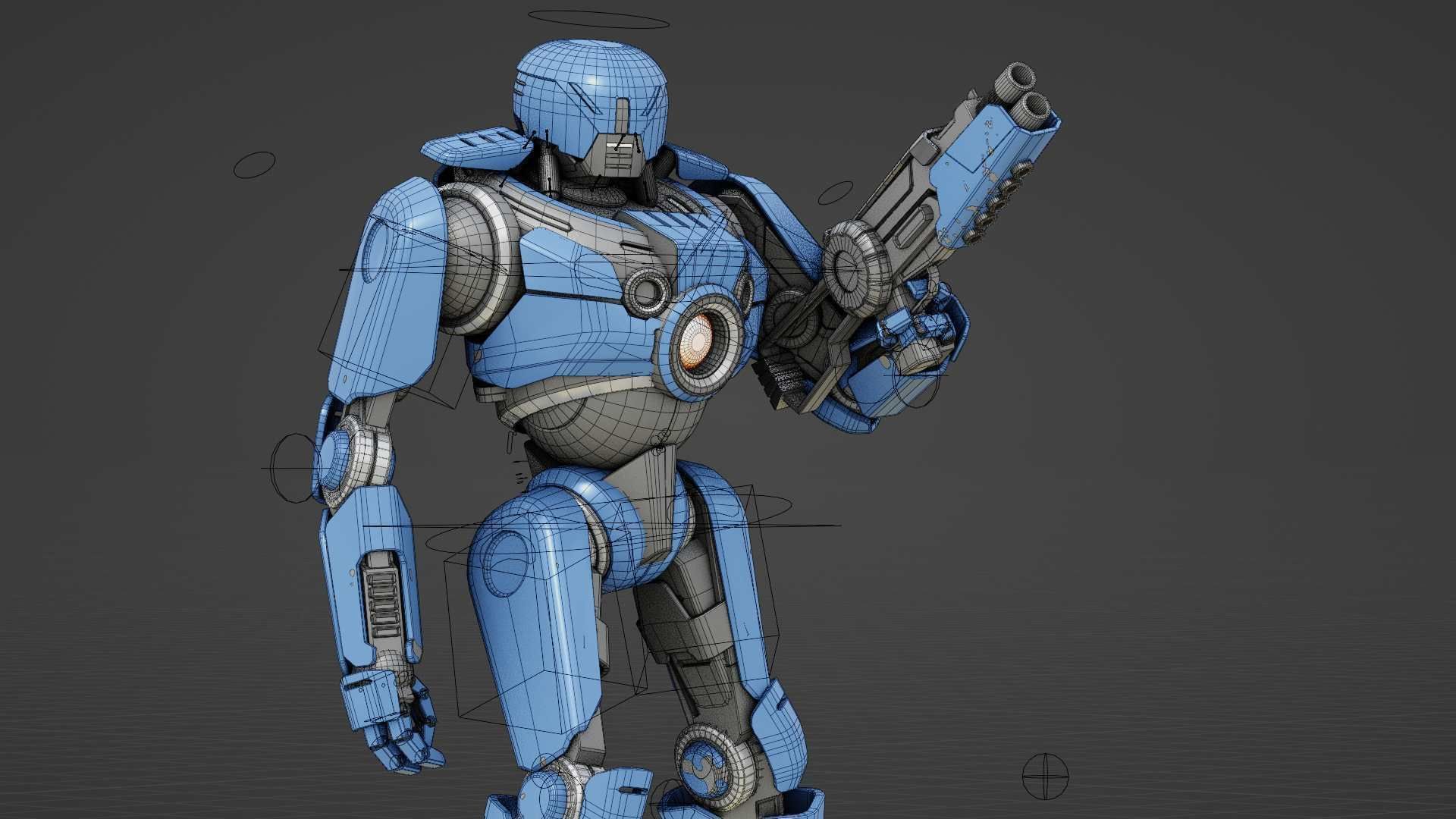 CYBORG COP V-2  Rigged for Unreal Engine - Unity - MIXAMO 3D model_37