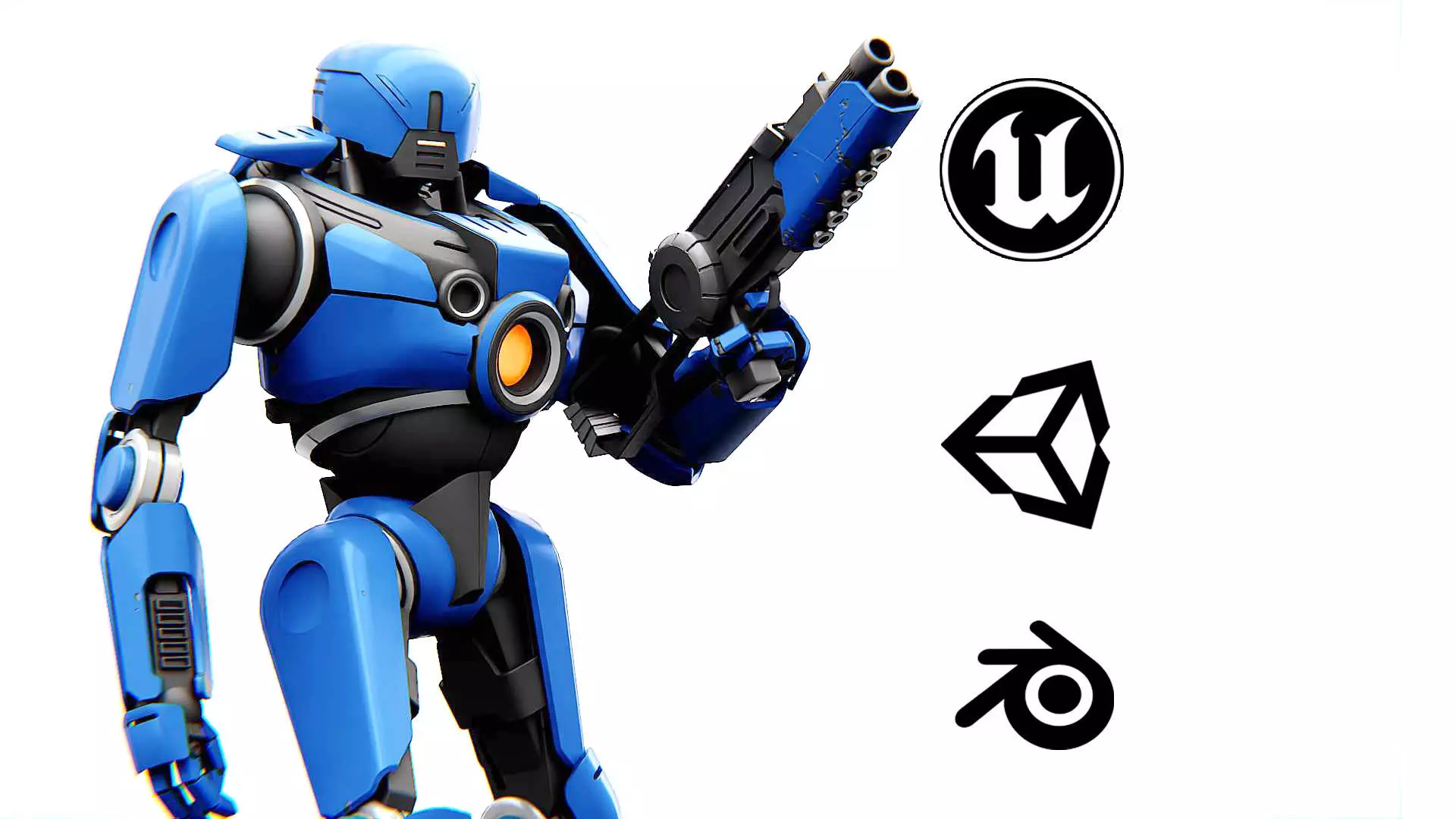 CYBORG COP V-2  Rigged for Unreal Engine - Unity - MIXAMO 3D model_0