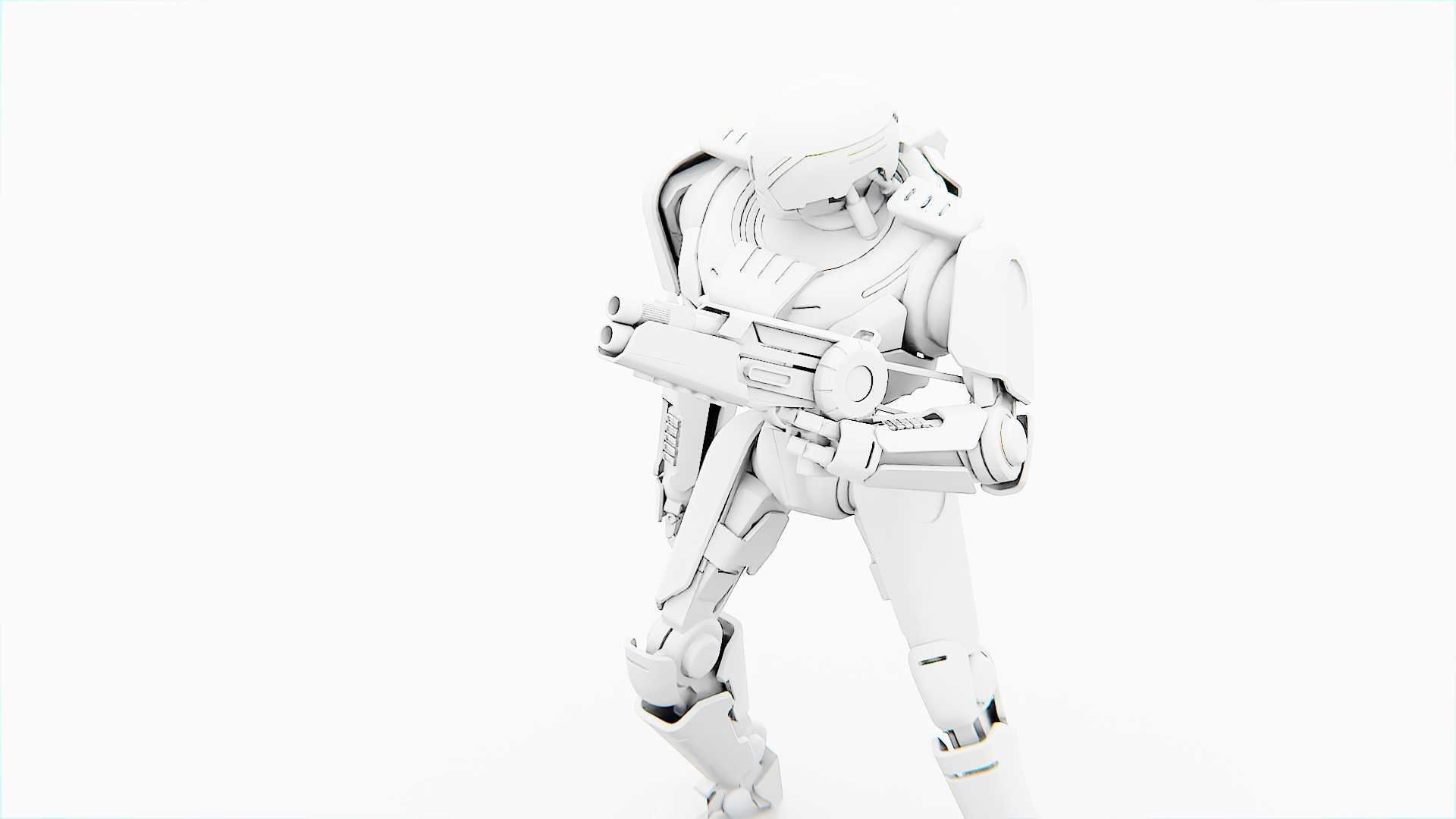 CYBORG COP V-2  Rigged for Unreal Engine - Unity - MIXAMO 3D model_33