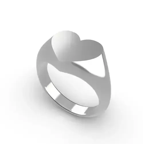 Signet heart ring