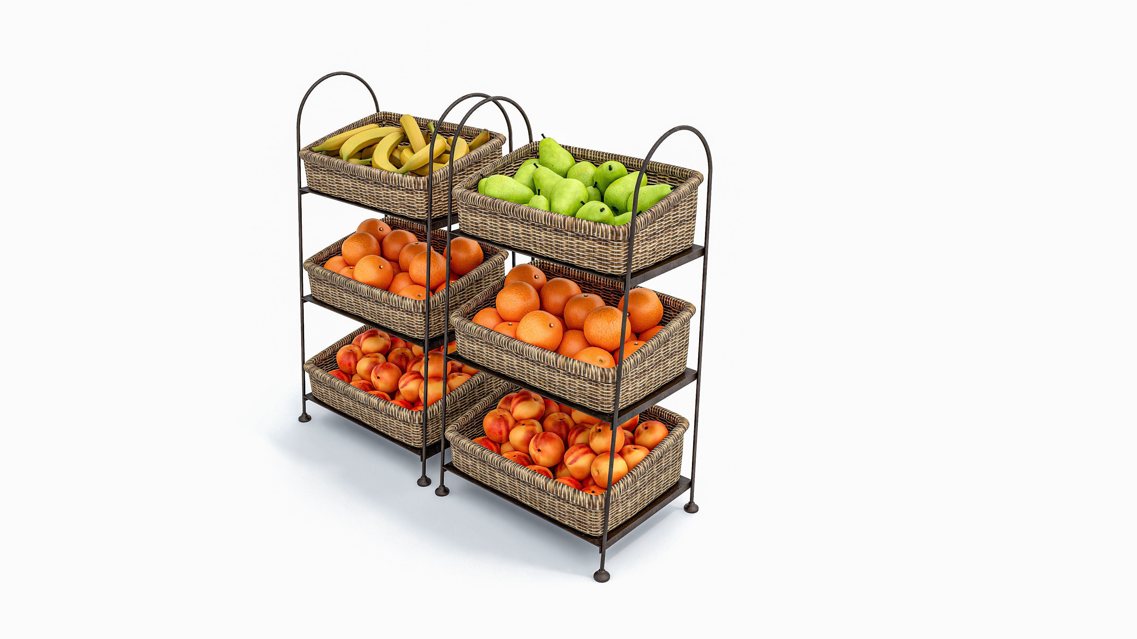 Fruits and vegetables Supermarket Grocery store 3D model_2
