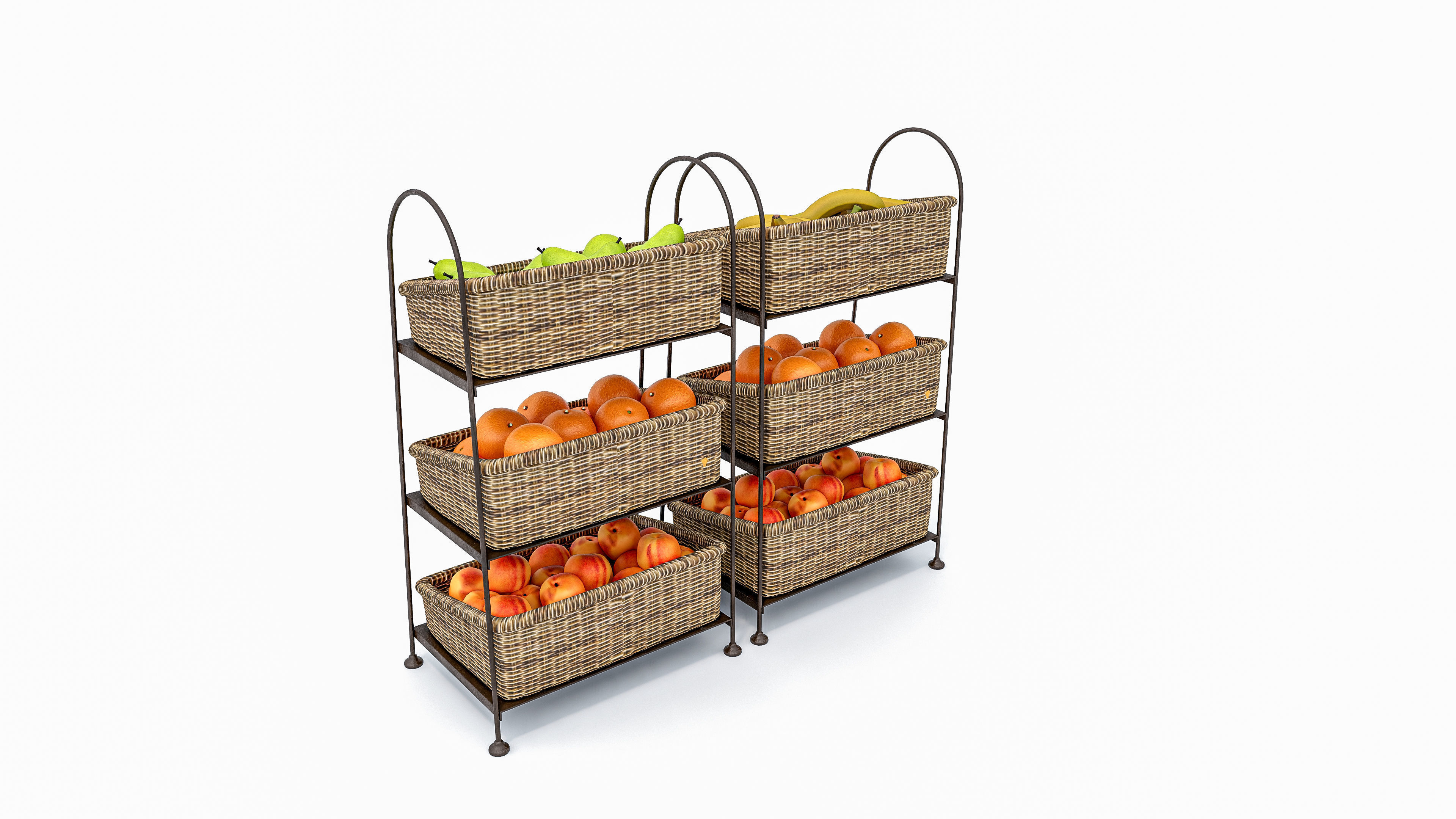 Fruits and vegetables Supermarket Grocery store 3D model_4
