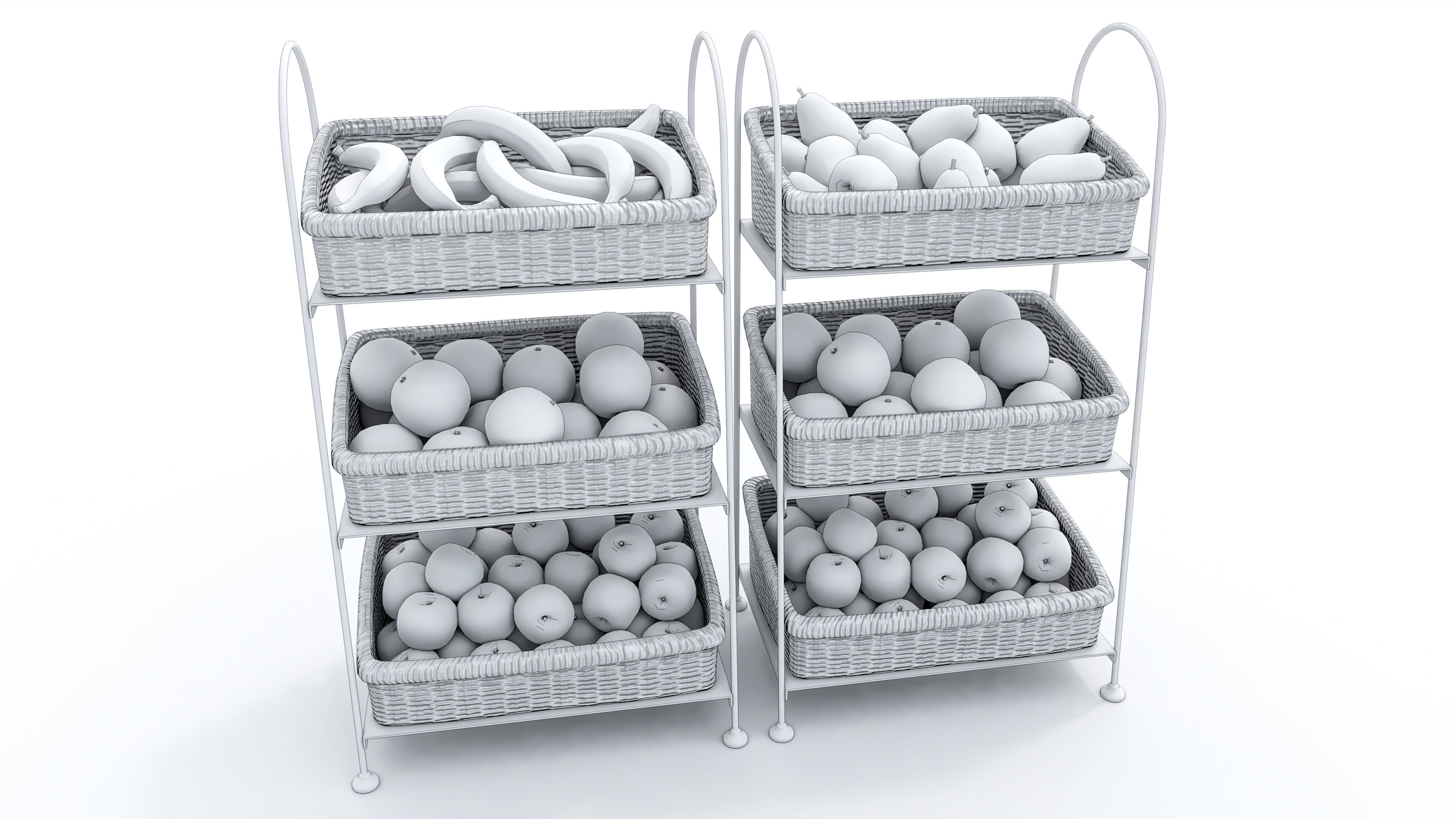 Fruits and vegetables Supermarket Grocery store 3D model_17