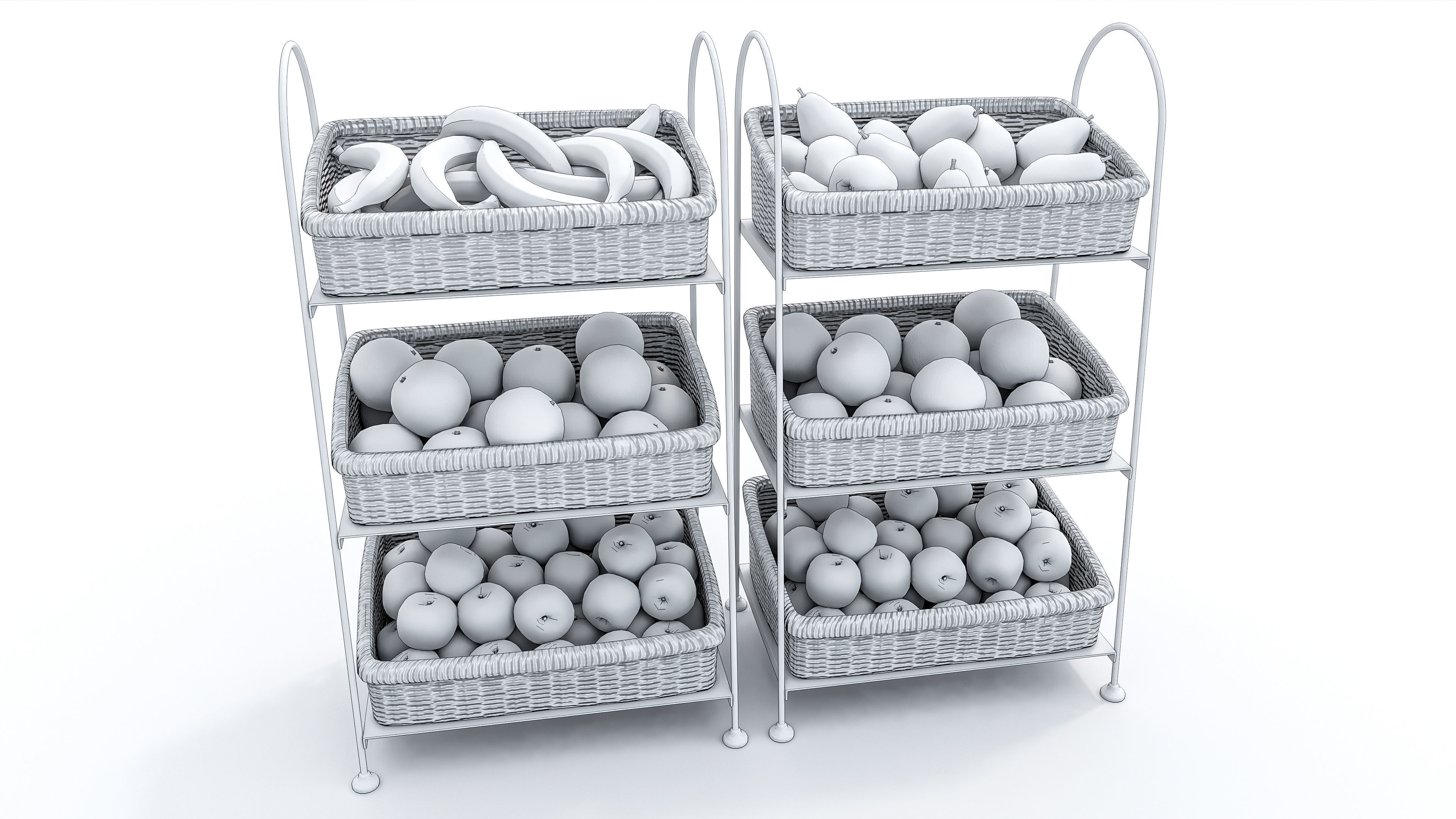 Fruits and vegetables Supermarket Grocery store 3D model_18