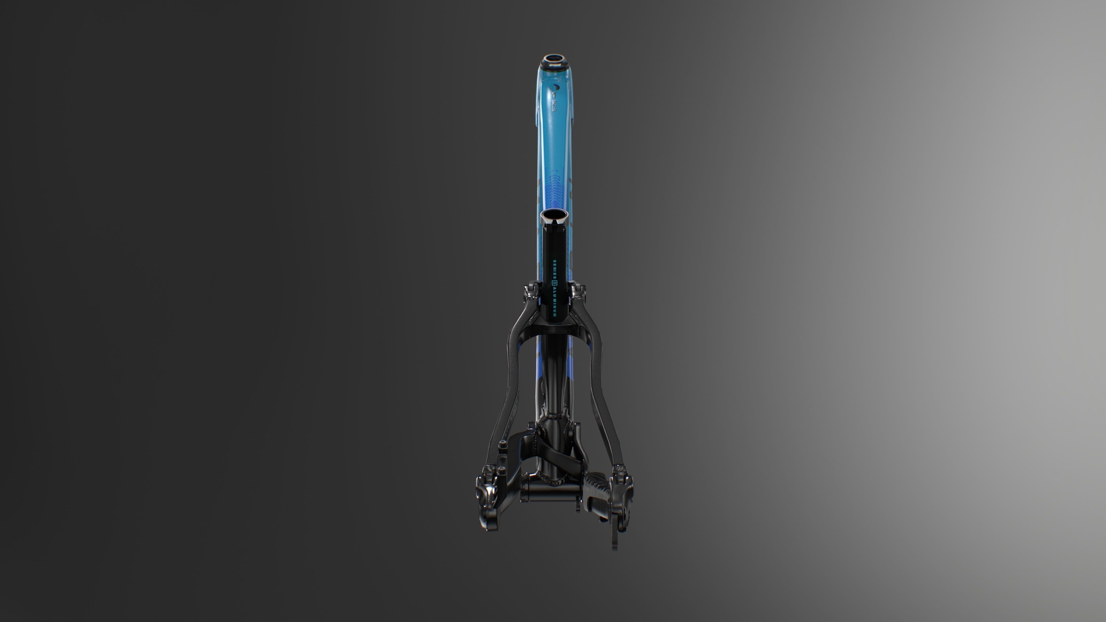 MTB full suspension frame Low-poly 3D model_4