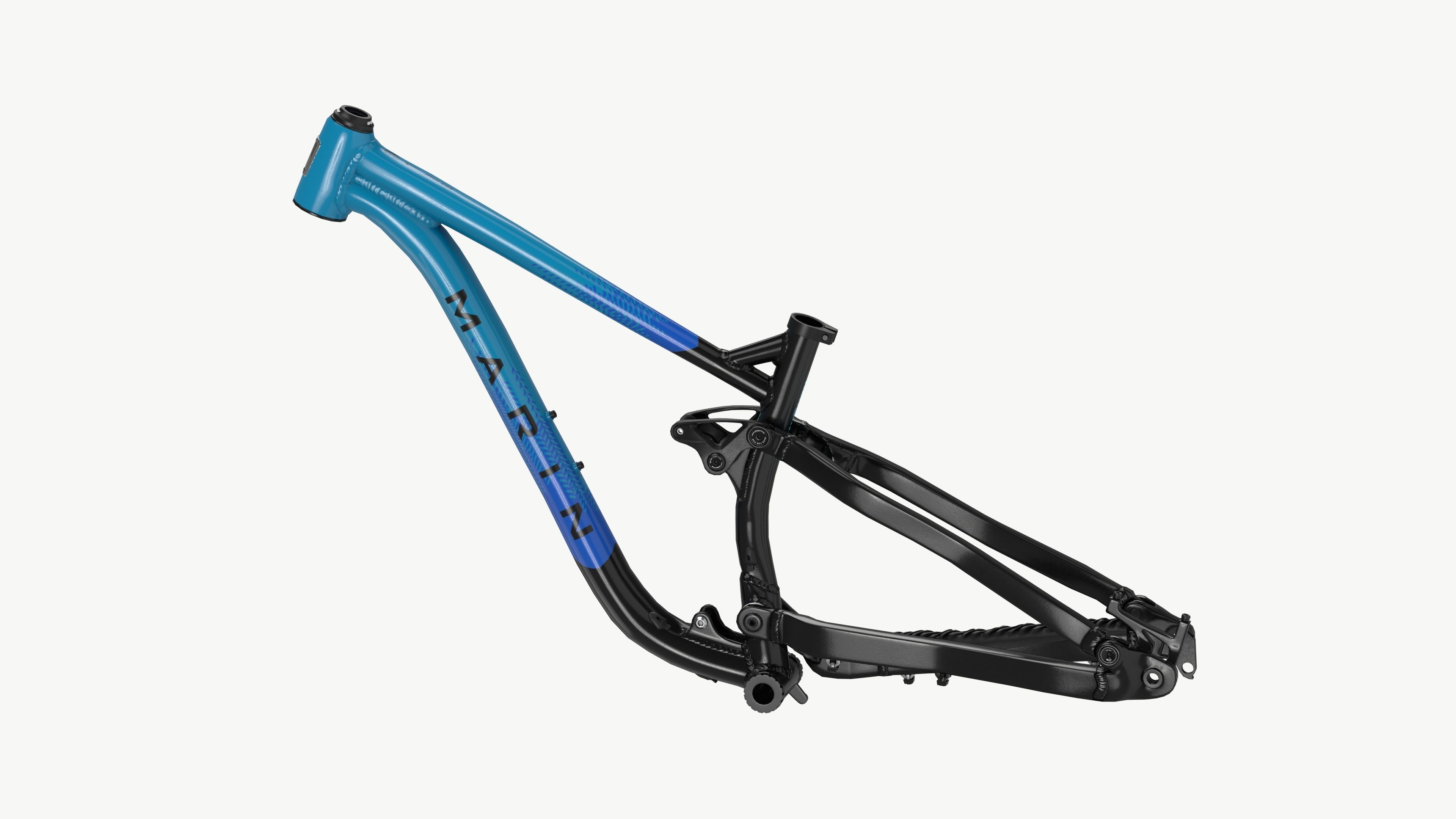 MTB full suspension frame Low-poly 3D model_8