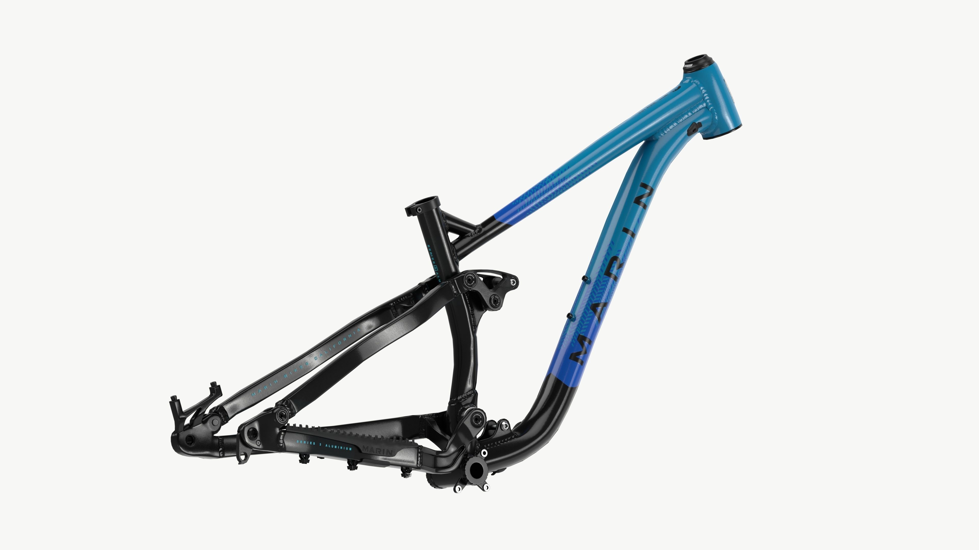 MTB full suspension frame Low-poly 3D model_3