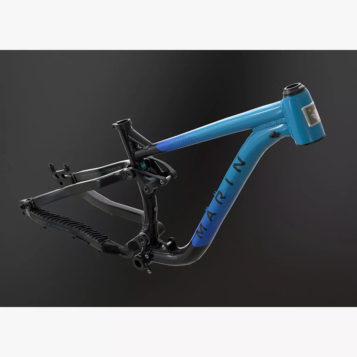 MTB full suspension frame Low-poly 3D model_0