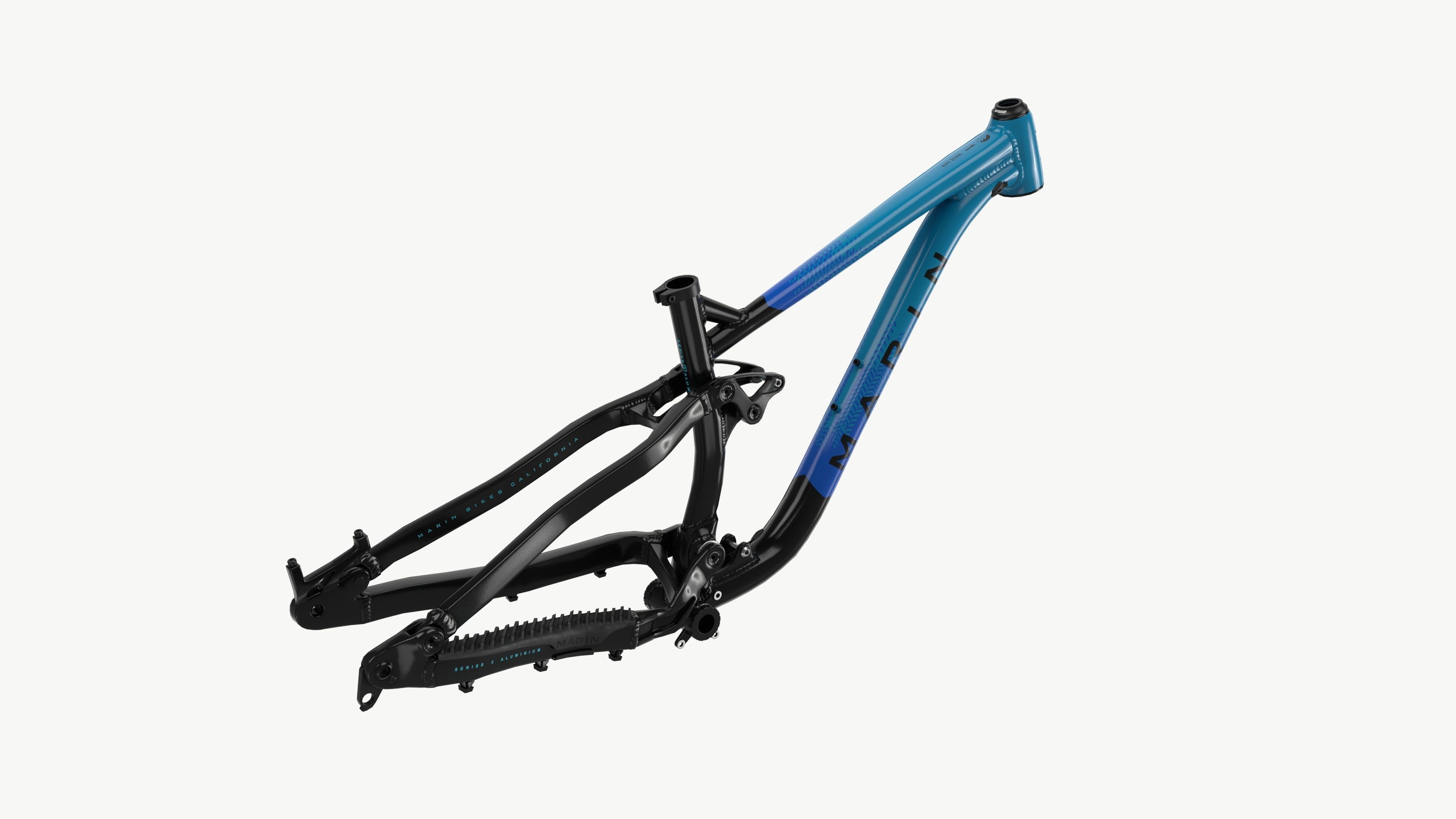 MTB full suspension frame Low-poly 3D model_6