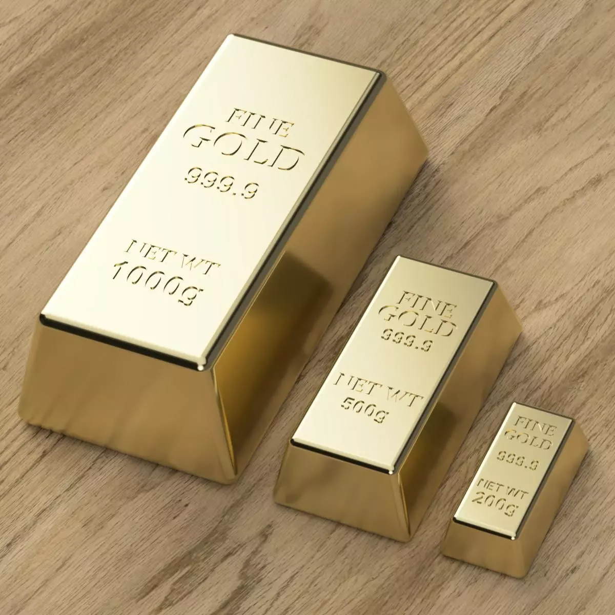 Gold bars 3D print model