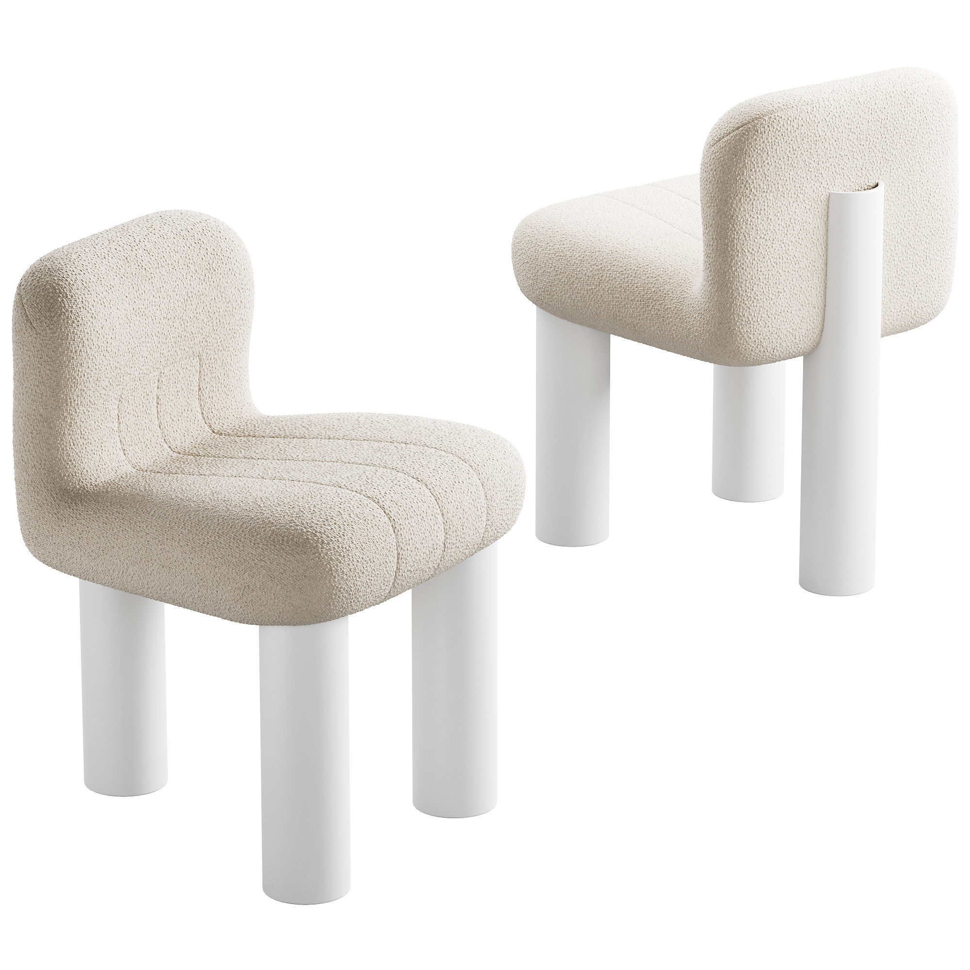 435 Arflex Botolo armchair High and Low lounge chair in 2 colors 3D model_4