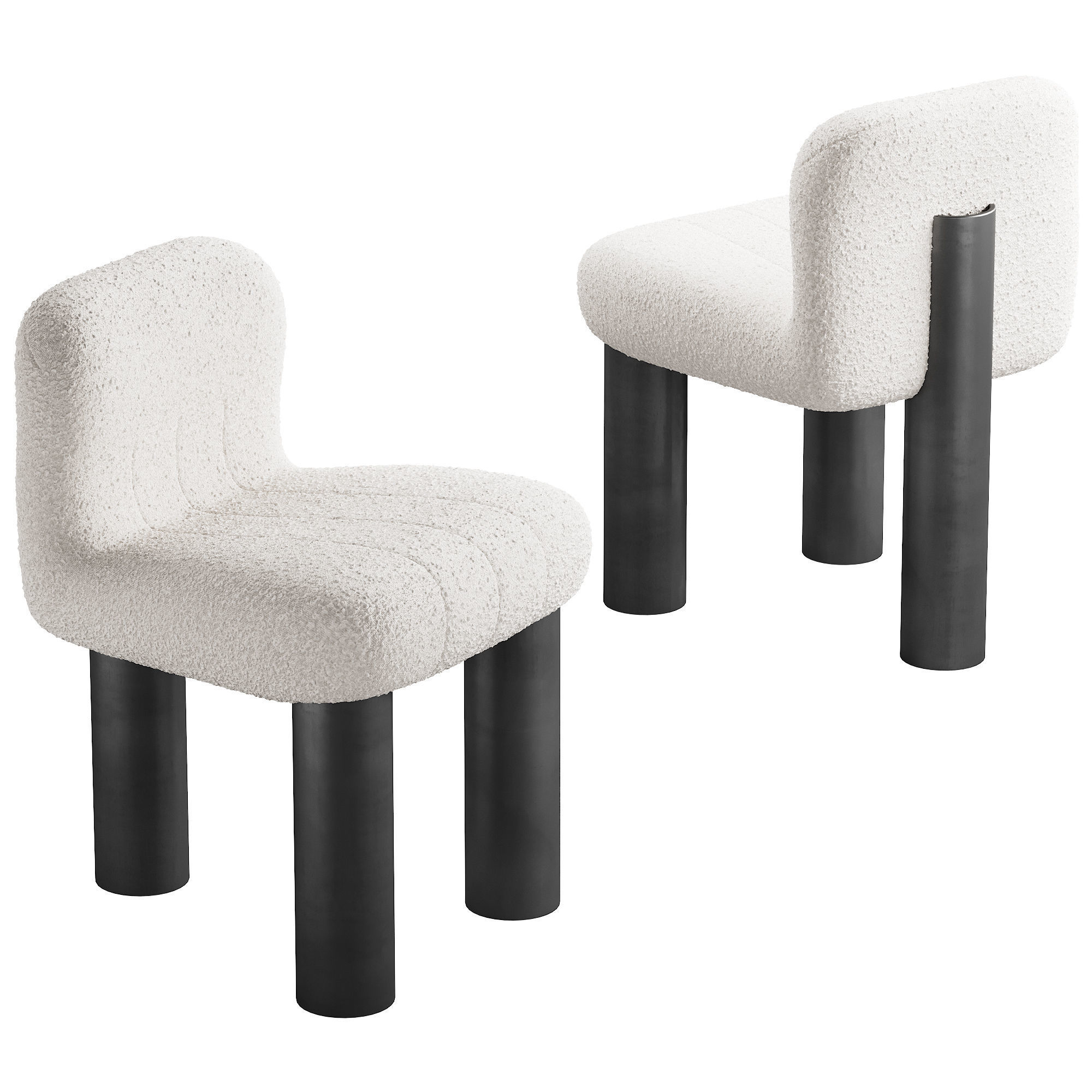 435 Arflex Botolo armchair High and Low lounge chair in 2 colors 3D model_5