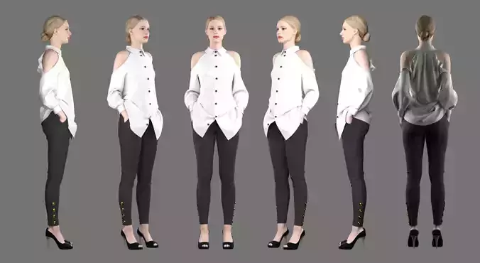 Daily Outfitt 1 Female 3D model